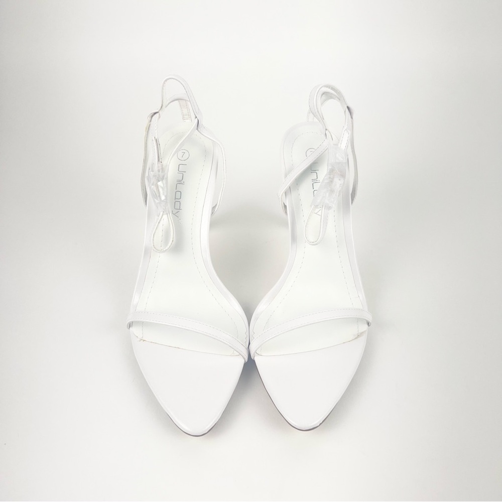 Chic White Ankle Strap Heels